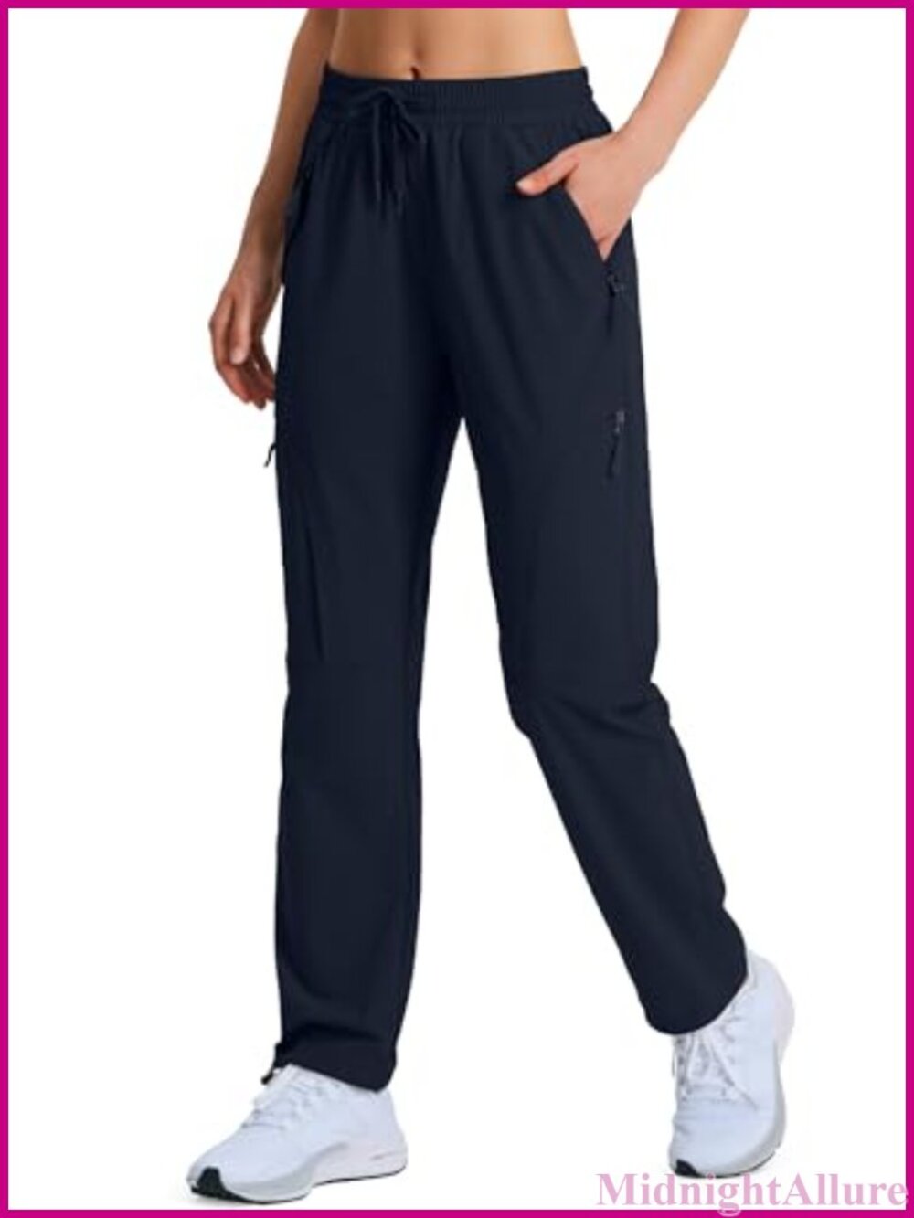 Women's Lightweight Hiking Cargo Pants Zipper Pockets Quick Dry